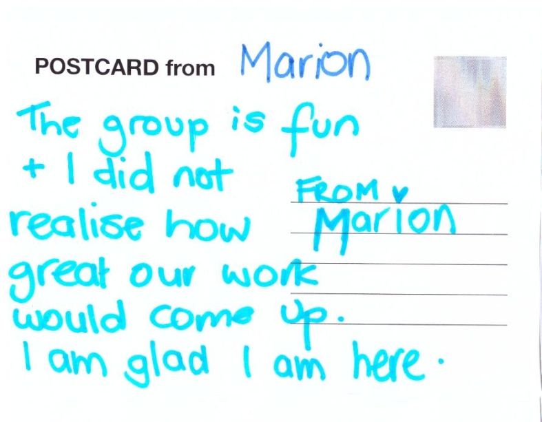 postcards from the artgroup3 Marion